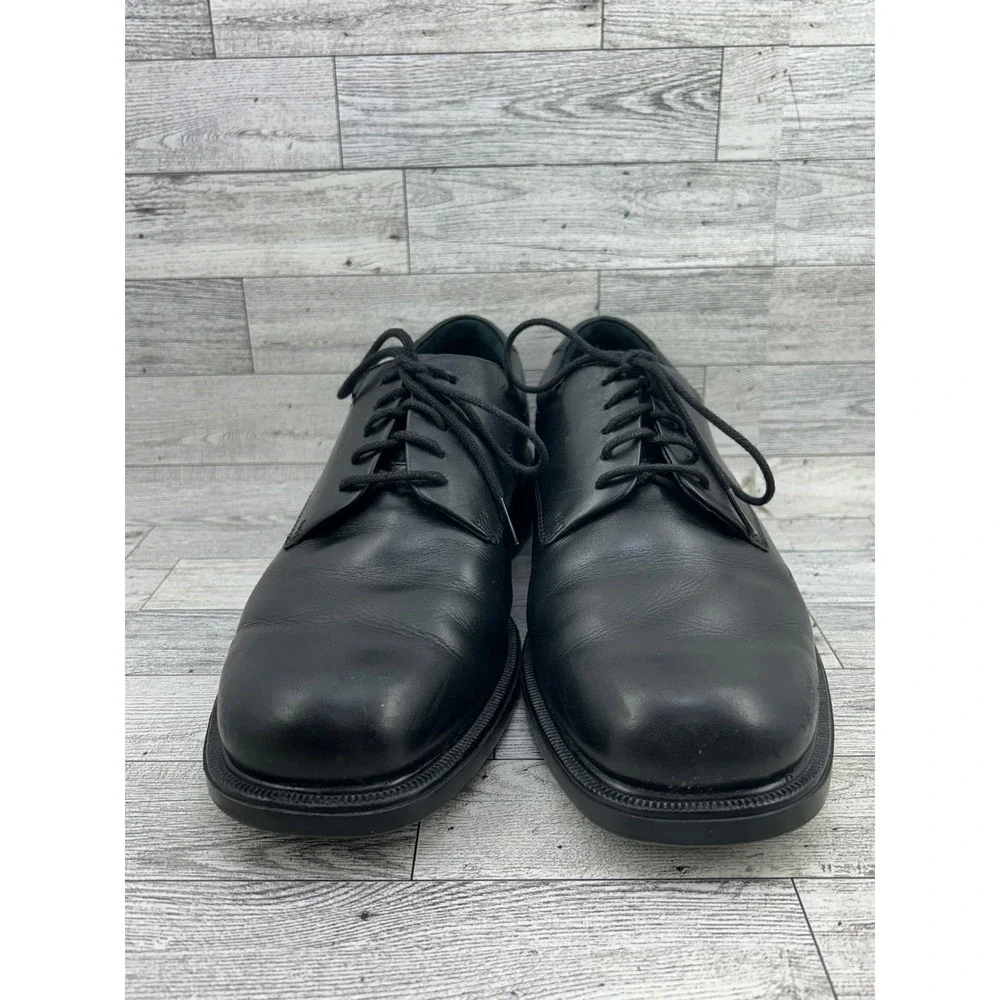 Rockport Men Black Leather Oxford Dress Shoes APM20311 Size 10W Wide Square Toe